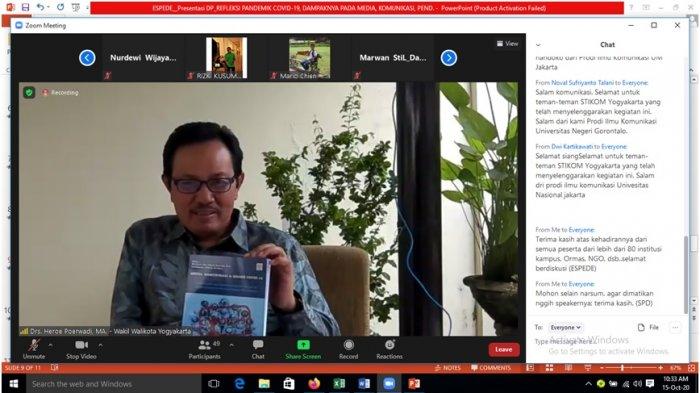 Wakil Wali Kota Yogyakarta Heroe Poerwadi Luncurkan Buku “Media, Komunikasi, dan Krisis Covid-19"