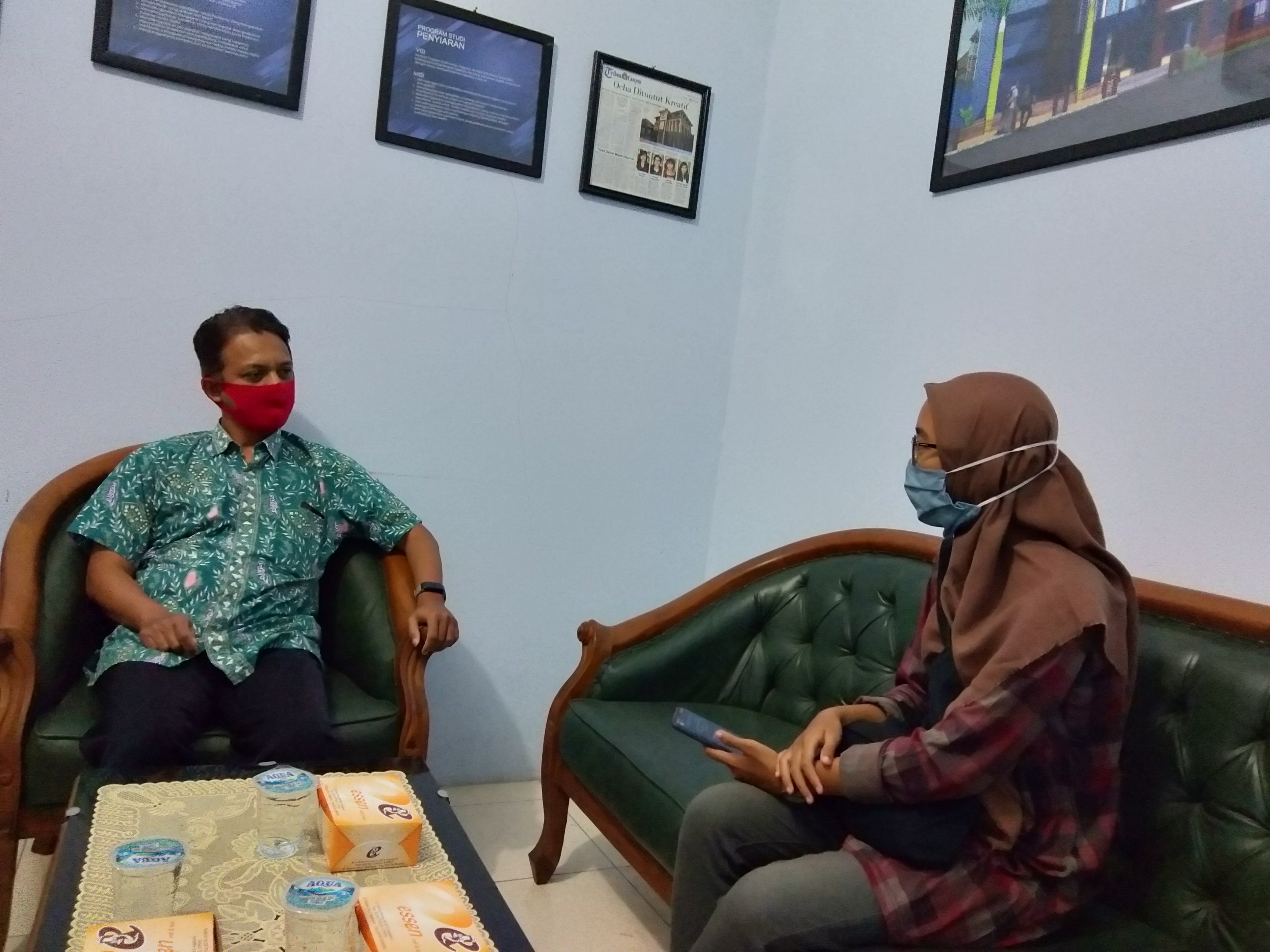 Kunjungan Wartawan Harian Jogja Dalam Rangka Kesiapan New Normal STIKOM Yogyakarta